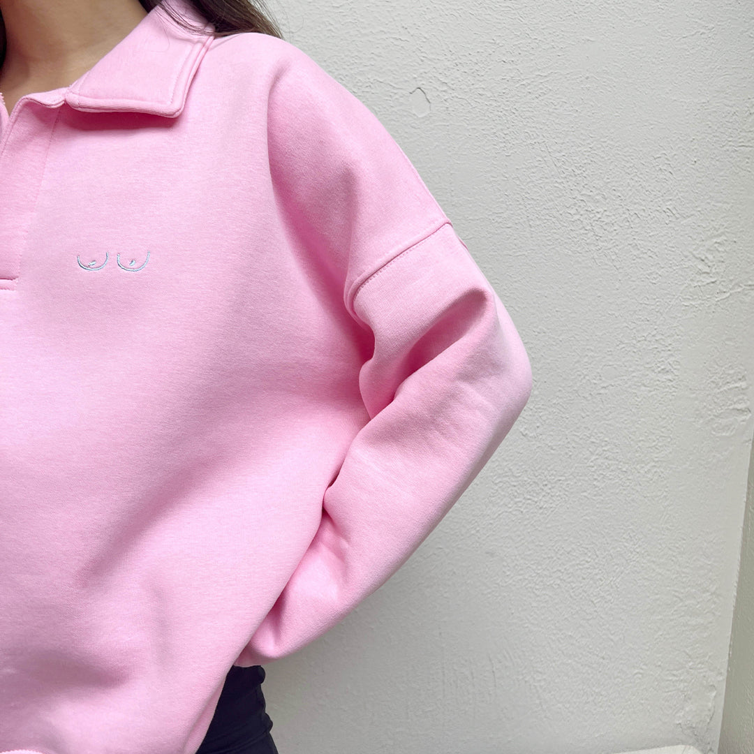 Pink sweater online aesthetic